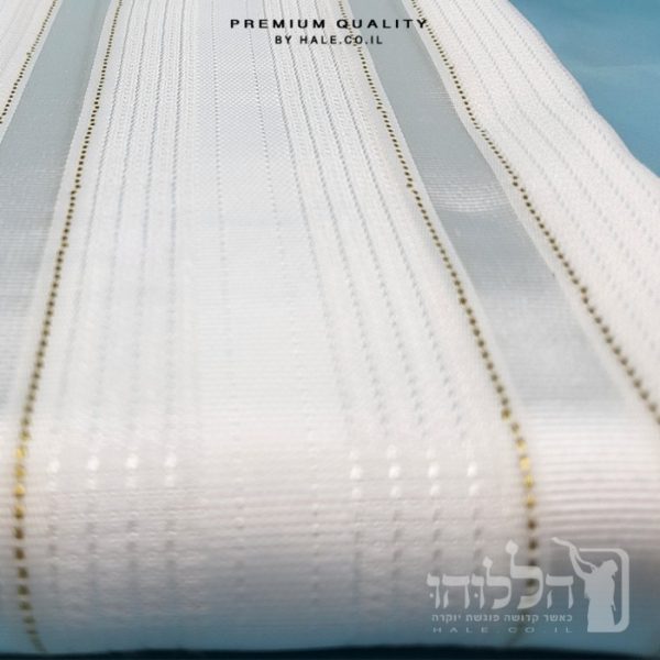 טלית חתנים אקרילן מהודרת פסים זהב לא מחליקה - 609