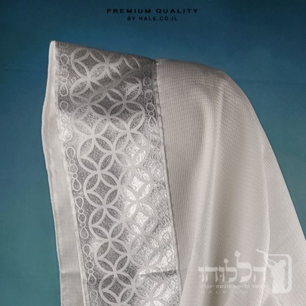 טלית חתנים אקרילן מהודרת פסים תכלת לא מחליקה - 606