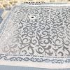 טלית מרוקאית 100% צמר תשבץ – פסים תכלת - 262