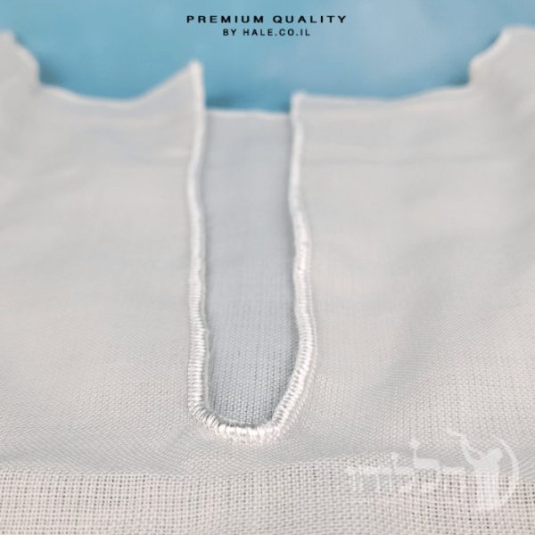 טלית קטן 100% צמר רחלים עם פסים לבנים - ללא פרנזים - 270