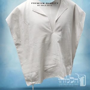טלית קטן 100% צמר רחלים עם פסים לבנים - ללא פרנזים - 270